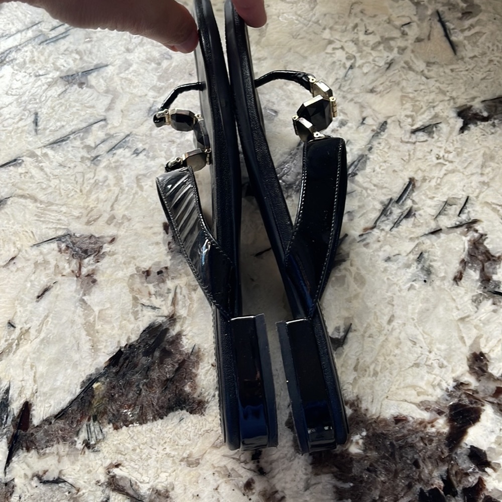🛍️Prada Patent Jewel Thong Slides 37.5 - Picture 10 of 14